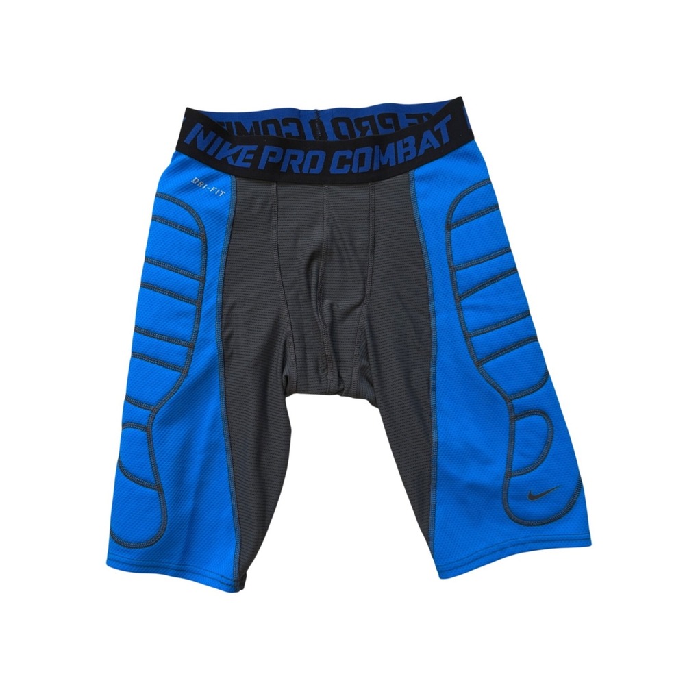 Nike Pro Combat MLB Padded Compression Shorts Blue Grey Mens Large Athleisure